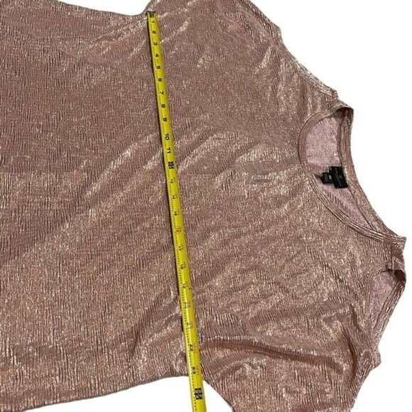 NEW Worthington Woman Rose Gold Cold Shoulder Flowy Blouse Women’s Size 0X - Picture 6 of 6